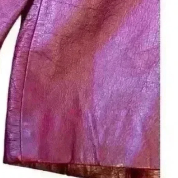 Vintage Jacqueline Ferrar burgundy Leather Jacket women’s Size S  Signs of wear - Picture 10 of 16